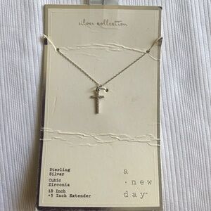 Silver cross necklace